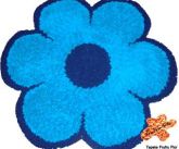 Tapete Frufru Flor Azul