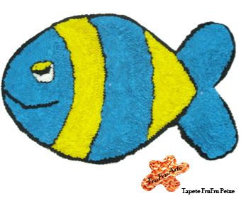 Tapete Frufru Peixe Azul
